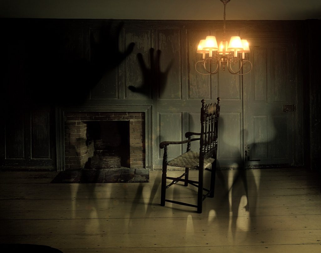 I insist that Harry IS there—right there in that creepy old living room...