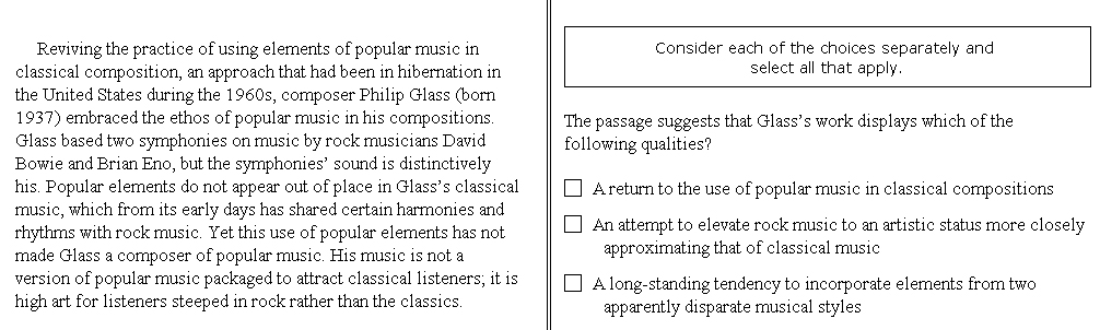 Reading Computer Multiple Answer