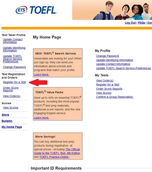 2017 toefl test sample How to 7 the Simple Steps for TOEFL: Register 2017 toefl test sample How to 7 the Simple Steps for TOEFL: Register