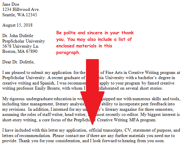 Letter Of Interest Examples Education from www.prepscholar.com