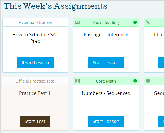 Lesson Schedule