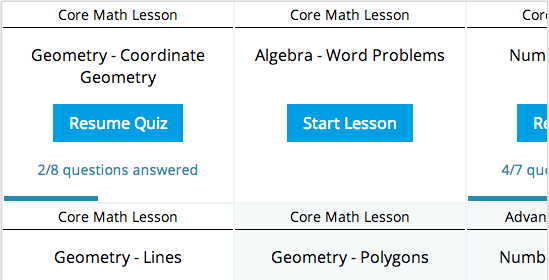 Lesson Schedule